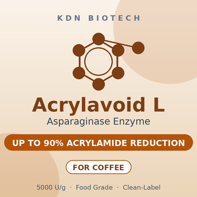 Bom preço. Enzima Asparaginase Acrilavóide L 5000 U/g Auxílio à redução da acrilamida de qualidade alimentar para grãos de café torrados on-line